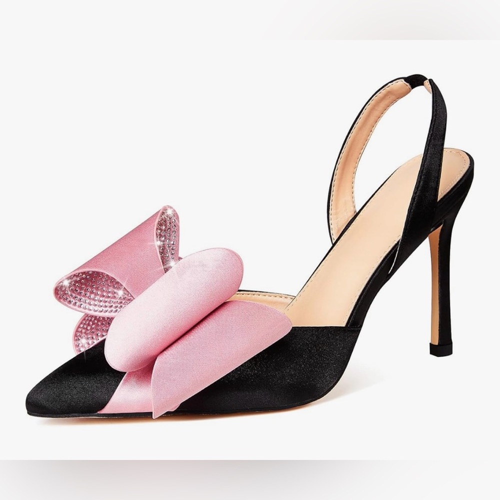 Elegant Black and Pink Women's Heels
